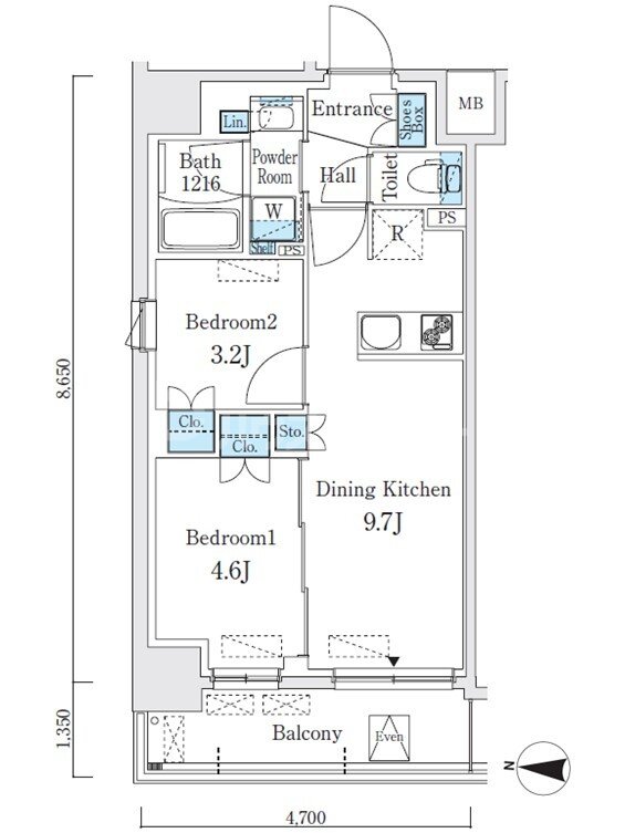 6階の間取り図