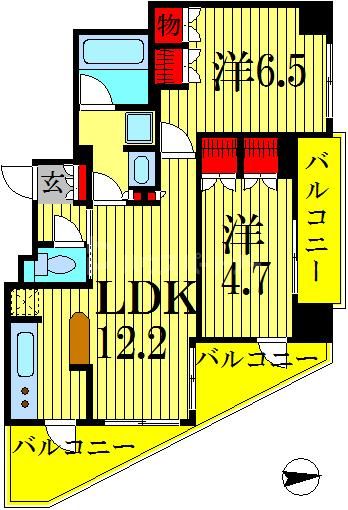 2階の間取り図