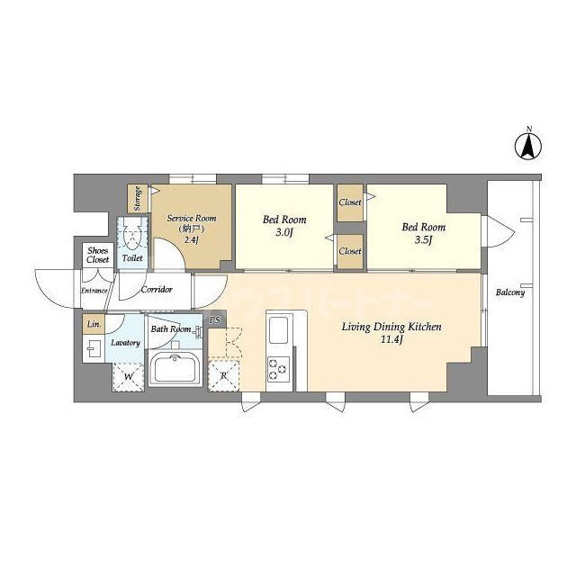 4階の間取り図