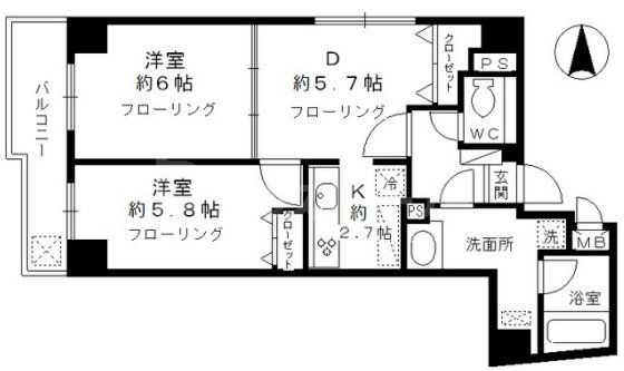 2階の間取り図