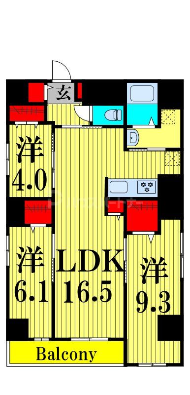 4階の間取り図
