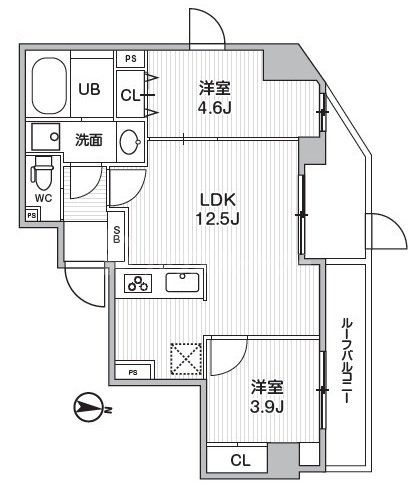 6階の間取り図