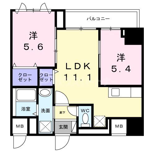 6階の間取り図