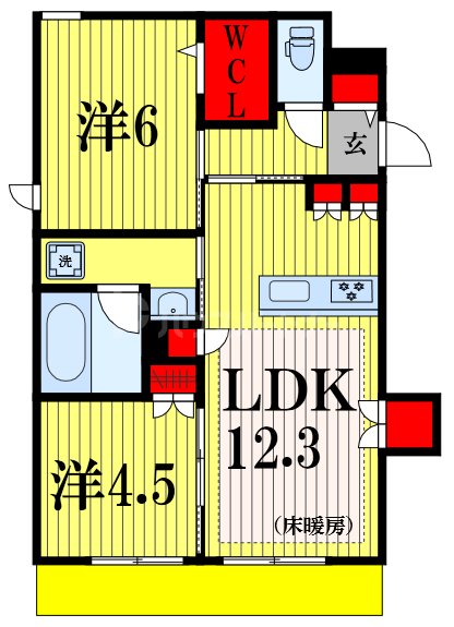 1階の間取り図