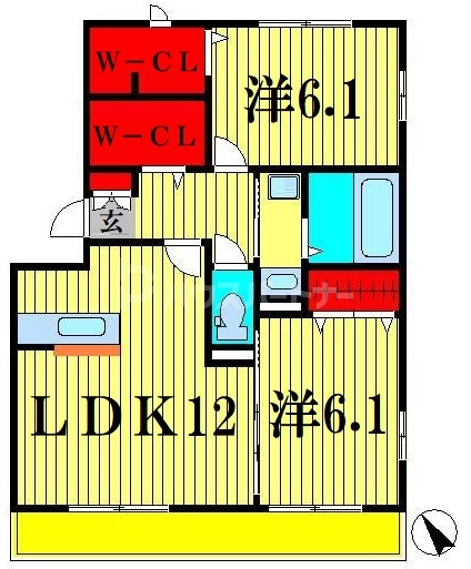 1階の間取り図