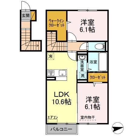 2階の間取り図