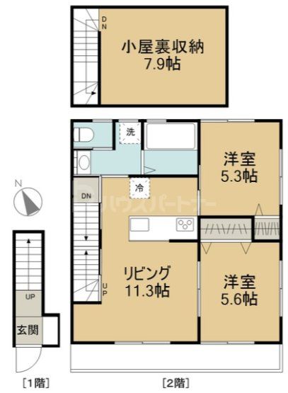 2階の間取り図