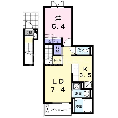 2階の間取り図