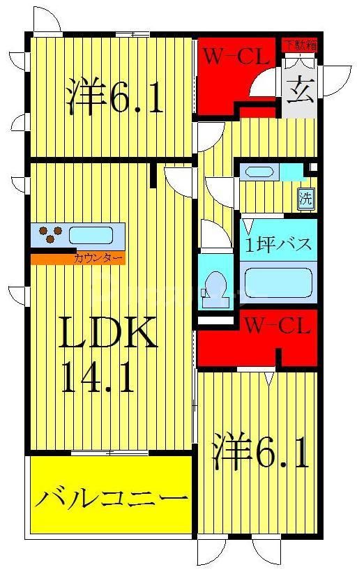 2階の間取り図