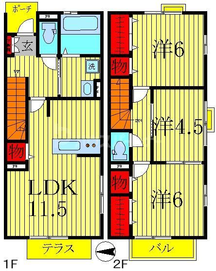 2階の間取り図