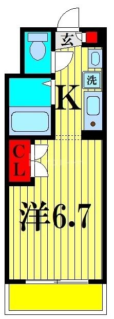 実際の間取りは左右反転です