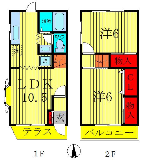 2階の間取り図