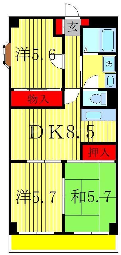 4階の間取り図