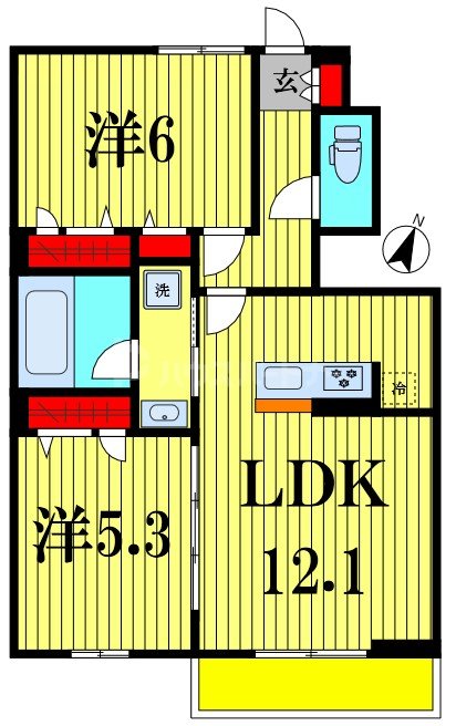 1階の間取り図