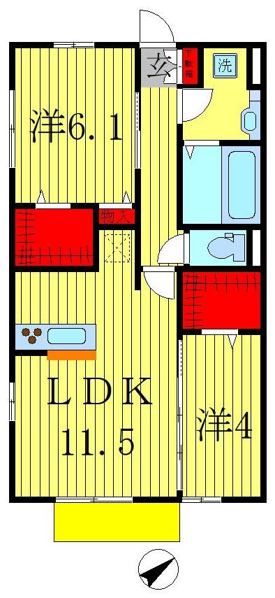 1階の間取り図