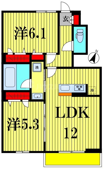 1階の間取り図