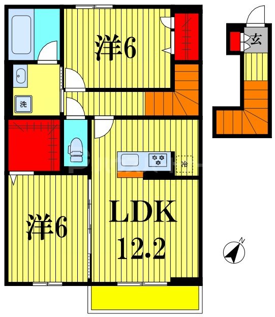 2階の間取り図