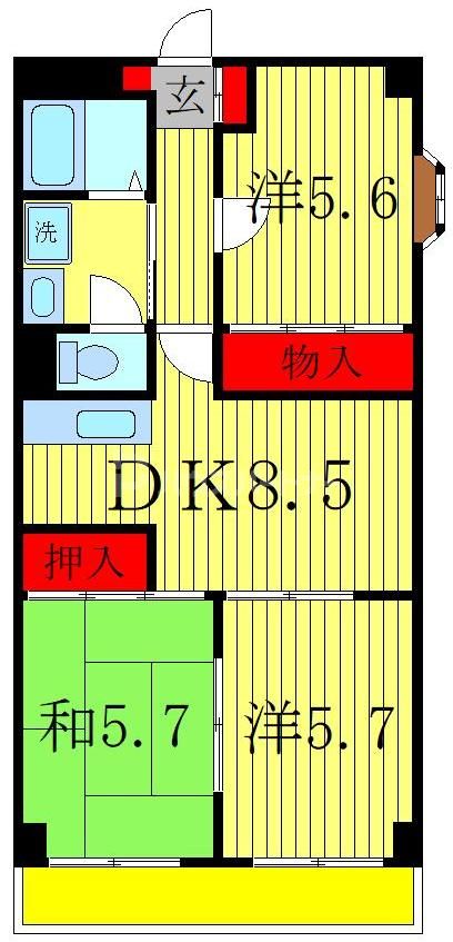 5階の間取り図