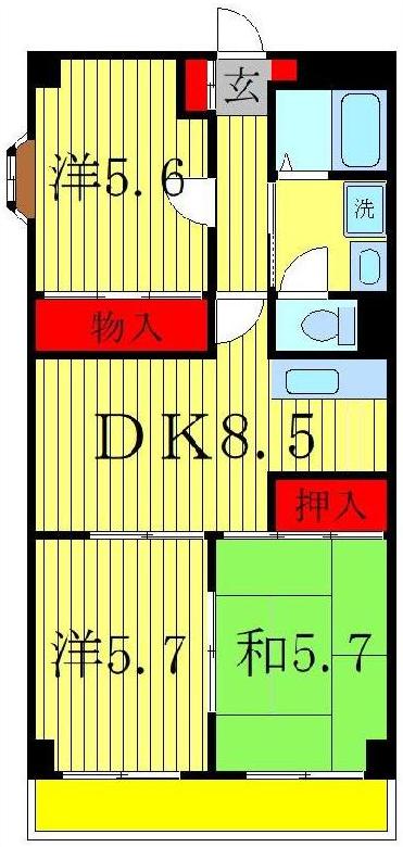 3階の間取り図