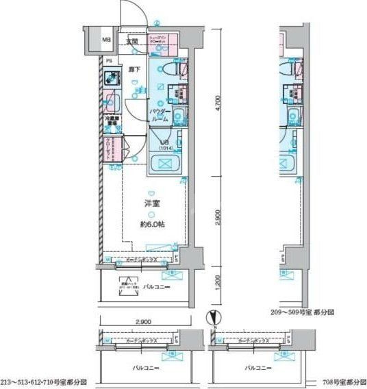 6階の間取り図
