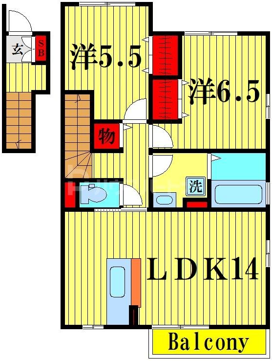 2階の間取り図