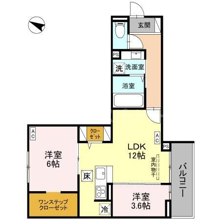 2階の間取り図