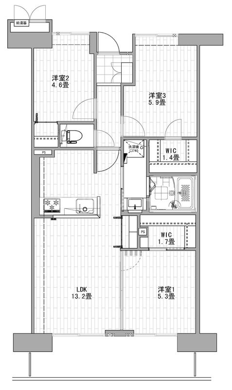 2階の間取り図