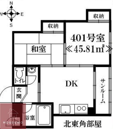 4階の間取り図