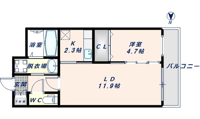 4階の間取り図