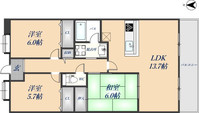 5階の間取り図