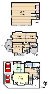 -階の間取り図