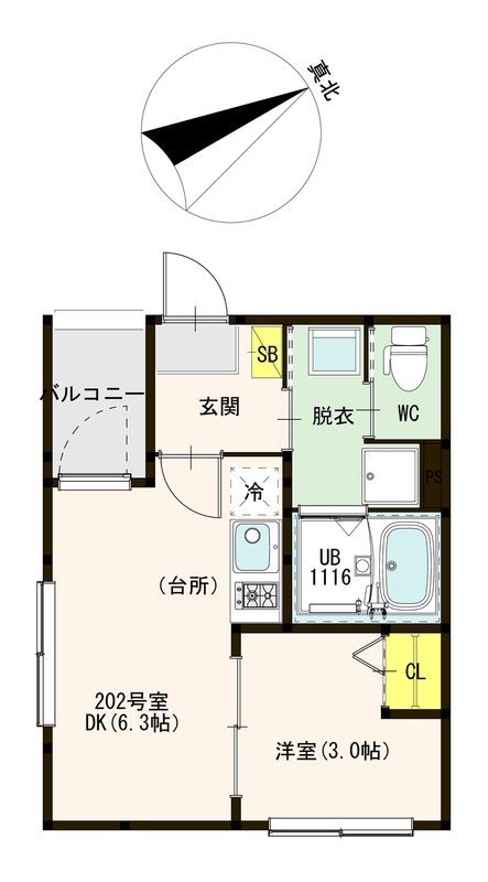 2階の間取り図