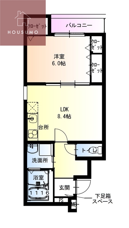 1階の間取り図