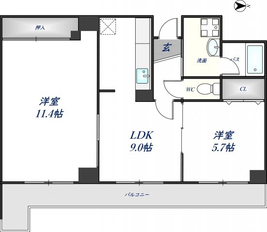 4階の間取り図