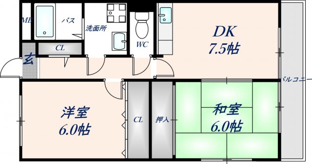 1階の間取り図