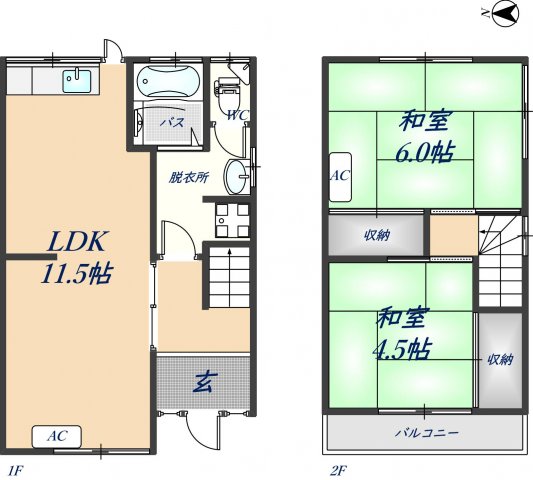 -階の間取り図