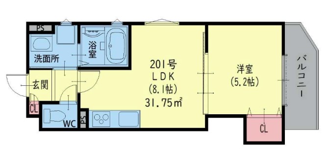 2階の間取り図