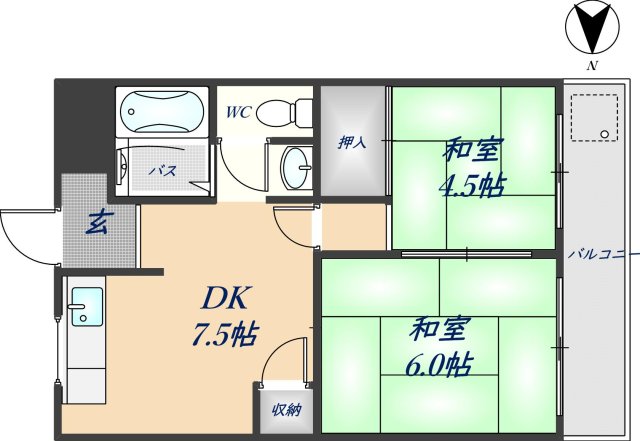 2階の間取り図