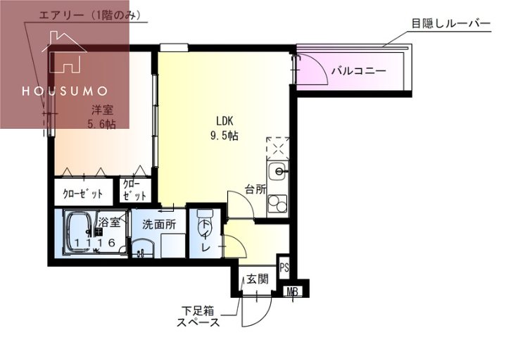 1階の間取り図