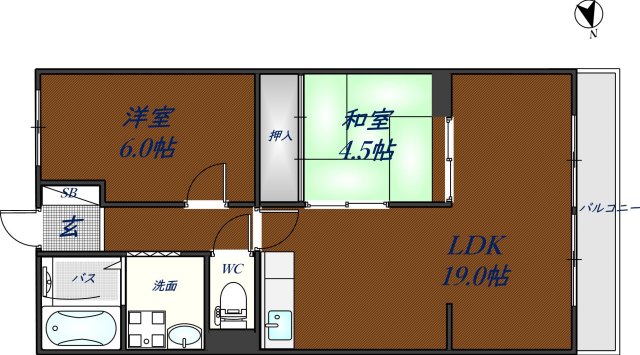 4階の間取り図