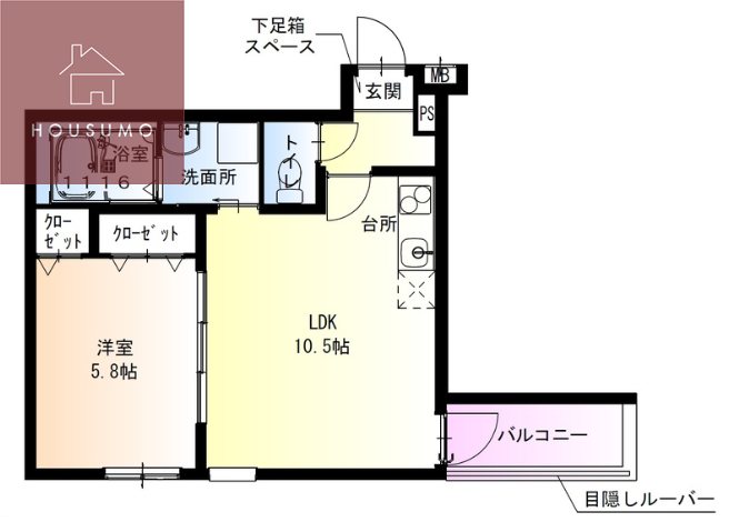 2階の間取り図