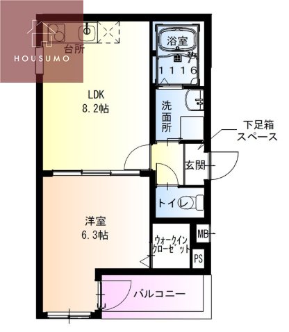 2階の間取り図