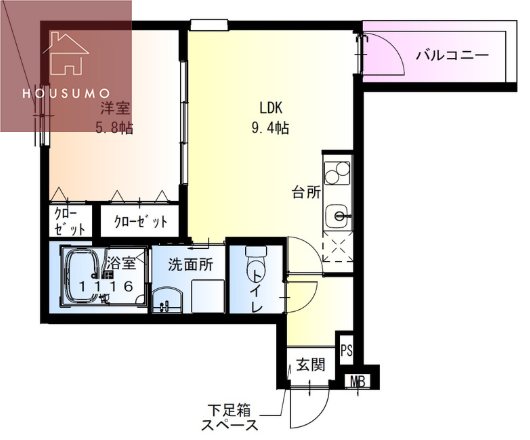 2階の間取り図