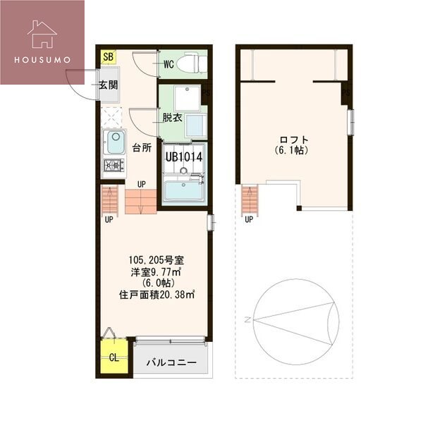 2階の間取り図