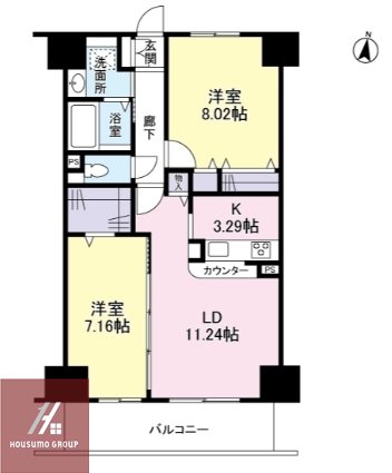 4階の間取り図