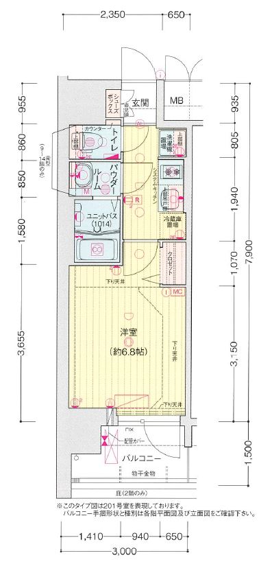 13階の間取り図