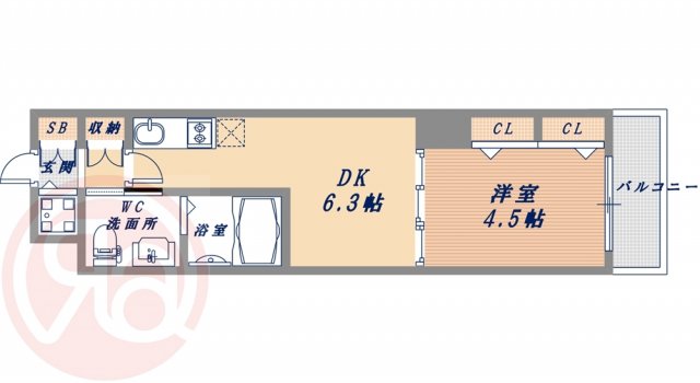 8階の間取り図