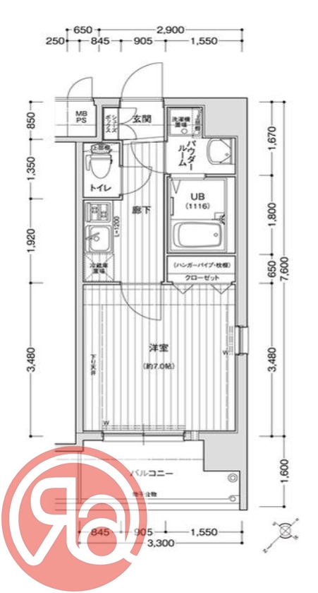 4階の間取り図