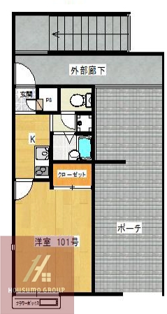 1階の間取り図