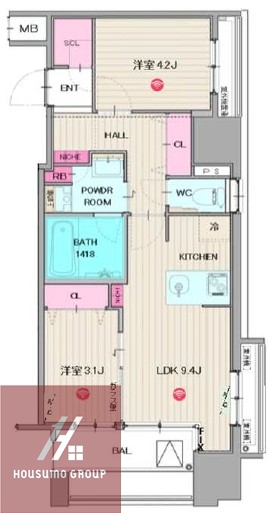 8階の間取り図